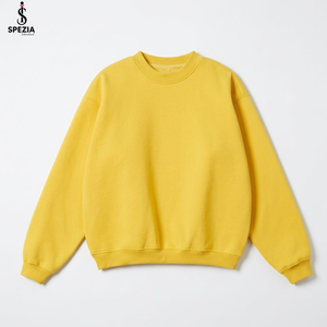 SPEZIA Sudadera negra con cuello redondo para hombre, informal, lisa, de manga larga, holgada - Product Image 4