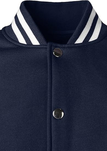 Customized Men's Casual Streetwear College Jacket Durable Quick Dry Leather Varsity Design Canvas Fabric Cool Variety for Men - Product Image 5