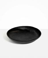 Bol Wabi en bois poli fait main, design classique marbré noir et blanc, durable, non toxique, plat de service pour salade, idéal pour les fêtes et les cadeaux