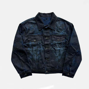 <b>Mens</b> Vintage <b>Trucker</b> <b>Jacket</b> Coated Custom Design Tan Brown XL Size Street Style Front Shank Buttons Made Denim Breathable - Product Image 4