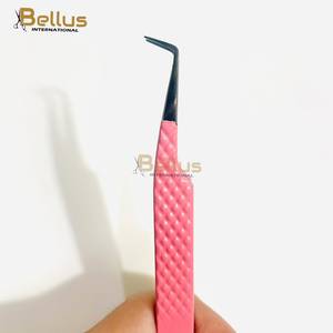 Pinzas para Pestañas Diamond Grip Slim Boot de 90 Grados y Punta Lisa de 12 mm, Duraderas, de Acero Inoxidable, con Logotipo Personalizado, Herramienta de Extensión OEM - Product Image 1