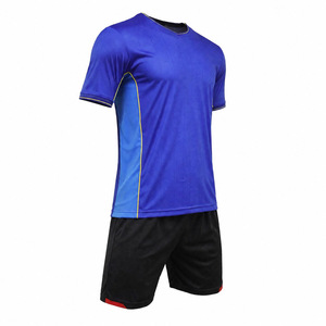 Conjunto Deportivo para Hombre, Camiseta de Balonmano de la Selección Nacional con Bloques de Color Azul, Manga Corta, Cuello en V, Absorbe la Humedad, 100% Poliéster - Product Image 4