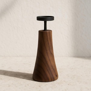 Wedding and Christmas Eco-Friendly Handmade Natural Mango Wood <b>Candlestick</b> <b>Holder</b> with Vintage Modern Design for Home Decoration - Product Image 3