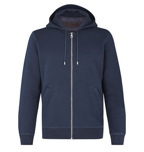 Sweat à capuche zippé pour homme, coupe ample, en molleton uni teint, 300g, avec poche, respirant, 100% coton, écologique, pour l'hiver et les activités sportives - Product Image 4