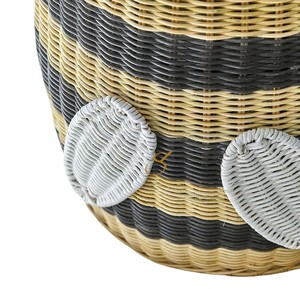 Novelty Bumblebee Shaped Wicker <b>Storage</b> Basket Handcrafted Rattan Laundry Hamper Creative Animal Toy <b>Box</b> for <b>Kids</b> Nursery - Product Image 4