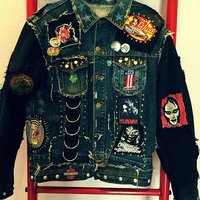 Veste en jean légère pour homme à manches courtes, délavée, avec imprimé lettres, style streetwear décontracté