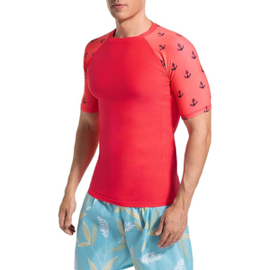 <b>Mens</b> Short Sleeve Rash Guard Quick Dry <b>Compression</b> T <b>Shirt</b> Breathable Anti UV Sports Top - Product Image 5