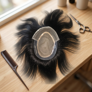 Miraje 100% Human Hair <b>Wig</b> for Men Oupee Silk Base High Density HD Lace <b>Front</b> <b>Wigs</b> Transparent Lace <b>Front</b> Bangladesh Hair Toupee - Product Image 6