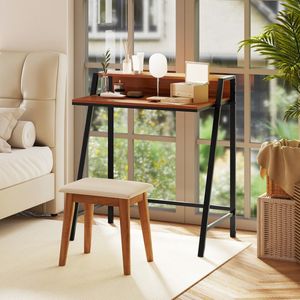 โต๊ะทำงานคอมพิวเตอร์แบบ 2 ชั้น สำหรับใช้ในบ้าน สำหรับผู้ใช้คอมพิวเตอร์ เหมาะสำหรับพื้นที่ขนาดเล็ก - Product Image 3