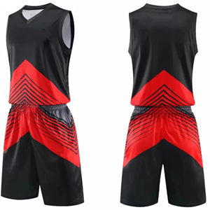 Uniforme de basket-ball pour hommes de qualité supérieure, imprimé sur mesure, respirant, couleur personnalisée, protection UV, évacuation de l'humidité, nouvelle arrivée - Product Image 1