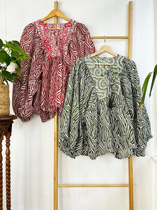 Blusa bohemia de algodón puro Top terroso Floral indio bloque estampado elegante cómodo verano ropa de día Casual camiseta sin mangas Simple corto - Product Image 3