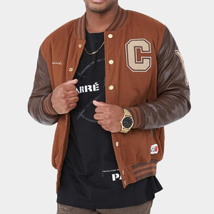 High Quality Varsity <b>Jacket</b> Men and Women Chenille Embroidery Leather Sleeves Custom Baseball Letterman Varsity <b>Jacket</b> - Product Image 1