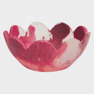 Bol de service en résine époxy de forme unique, fait main, écologique, vaisselle de couleur naturelle, bol à salade et à dîner, prix bas, qualité export - Product Image 1