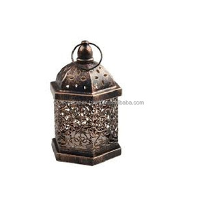 Candelabro colgante de farol de estilo marroquí, hoja de hierro grabada para farolillos, accesorios de iluminación decorativos - Product Image 4