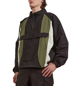 Meilleure vente Veste coupe-vent personnalisée en gros pour hommes Pullover en nylon Vêtements imperméables d'extérieur Veste en nylon à panneaux pour garçons - Product Image 4