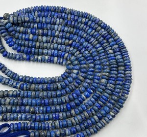 Perles rondes lisses en lapis-lazuli naturel, prix de gros : perles de pierres précieuses, taille 10 mm, longueur 13 pouces, pour la création de bijoux - Product Image 1