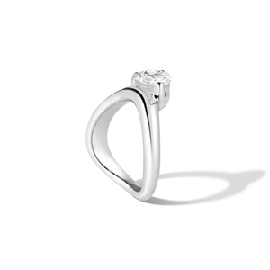 Bague en or massif 14 carats avec diamant taille poire et nuage, certifiée IGI, pour fiançailles et mariage - Product Image 2