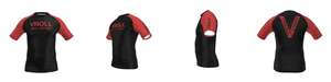 VROLL <b>Men's</b> Black Red Short Sleeve BJJ Rash Guard Quick Dry <b>Compression</b> <b>Shirt</b> <b>for</b> Jiu Jitsu Training - Product Image 6