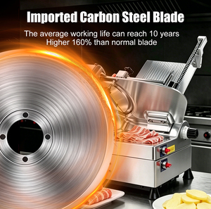 Trancheuse à viande électrique commerciale Welldone la plus <span class=keywords><strong>populaire</strong></span> de 13 pouces pour la découpe de bacon, idéale pour les restaurants, boucheries et restaurants de fondue - Product Image 4