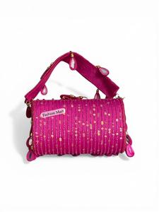 Fashion Women’s Beaded Clutch <b>Bag</b> Pink Sequin Tassel Party Evening <b>Bag</b> - Product Image 3