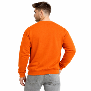 Men's Plain Crew Neck Sweatshirt Custom Logo Cotton <b>Fleece</b> Pullover Casual Winter Wear Wholesale Apparel Manufacturer - Product Image 4