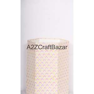 Poubelle extérieure hexagonale élégante en carton de coton pliable avec motif imprimé DIY pour bureau, maison, jardin - Personnalisable - Product Image 3