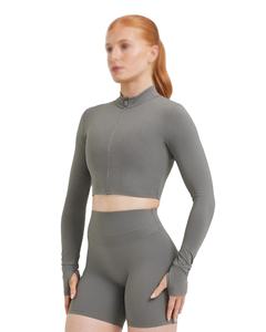 Abrigos de alta calidad para mujer, chaqueta deportiva para Fitness, ropa de Yoga, Top de cuello redondo con cremallera, chaqueta de manga larga para mujer - Product Image 2