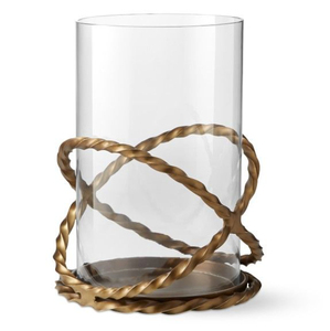 Porte-bougie votif rond en fer et verre au design standard, finition dorée, pour la décoration de la maison et les décorations lumineuses de Noël - Product Image 6