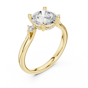 แหวนวงแหวนแบบซ่อนประดับเพชรทรงกลม 2 กะรัต เพาะเลี้ยงในห้องปฏิบัติการ สี E ความสะอาด VVS สำหรับผู้หญิง แหวนเพชรเม็ดเดี่ยวคลาสสิก พร้อมใบรับรอง IGI - Product Image 2