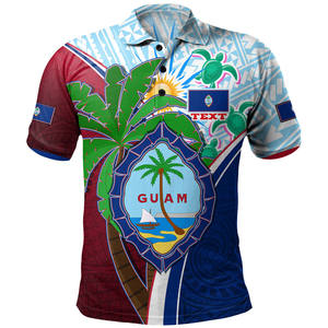 Guam Polynesian Men's Short Sleeve Polo Shirt With Floral Pattern Sublimation Print Breathable Regular Fit Casual Wear - Product Image 5