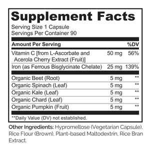 OEM ODM Capsule de fer 90 unités 25 mg Bisglycinate ferreux doux avec Vitamine C pour le soutien de l'énergie sanguine - Product Image 2