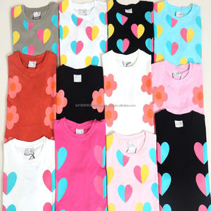 Vêtements d'été en coton en gros pour bébés et enfants, T-shirts et hauts colorés pour filles et garçons, mélange de coton doux, en boîte - Product Image 6