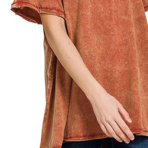 Latest Design Quick Dry <b>Men</b> Acid Wash T-Shirt 100% Cotton Eco-Friendly Breathable High Quality Loose Fit - Product Image 5