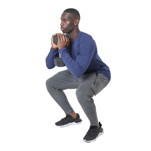 T-shirts de sport pour hommes, coupe ajustée, manches courtes, en Spandex/Polyester, séchage rapide, respirants, écologiques, anti-rétrécissement, imprimés par transfert thermique - Product Image 2