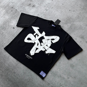 เสื้อยืดทรงบ็อกซี่ สไตล์ไฮสตรีท พิมพ์ลาย โลโก้สั่งทำ ผ้าฝ้าย 100% คอกลม ถักทอ น้ำหนัก 220-350 กรัม - Product Image 2