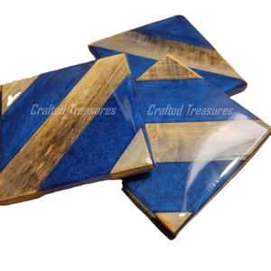 New Products Creative Resin Round <b>Placemat</b> <b>Coaster</b> <b>Set</b> Best Selling Custom Design Resin & Wood <b>Coaster</b> Factory Wholesale Blank - Product Image 1