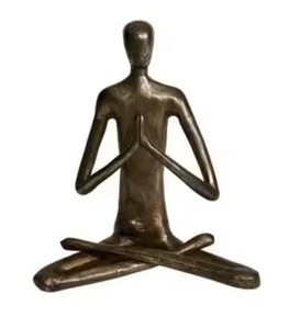 Sculpture de cycliste en bronze moderne, figurine artistique faite à la main, décoration de table pour salon - Product Image 3