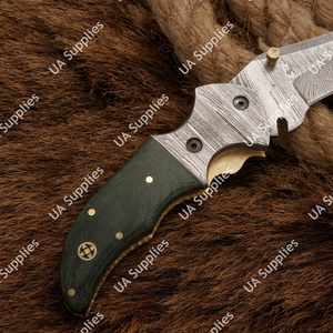 มีดพับเหล็กดามัสกัสคุณภาพสูงระดับมืออาชีพขายส่งจากโรงงาน พร้อมระบบล็อคแบบ Liner Lock สำหรับพกพา EDC มีดพกเอาตัวรอดกลางแจ้ง DIY - Product Image 3