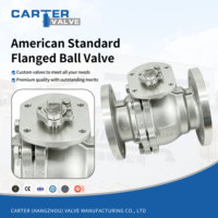Katup Bola Berflens ANSI WCB A105 RF Flange Pneumatik Exd 3 Bagian Segel Logam Uap Cairan Kimia Kelas 300 API Kustom OEM Minyak Gas