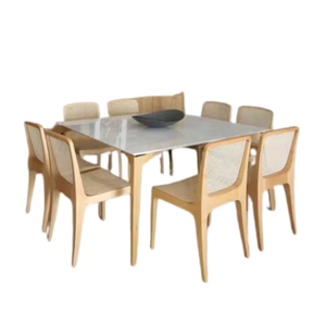 Best Selling Japanese Design Dining Table Set Solid Wood Dining Set Commercial <b>Furniture</b> Wholesale Price - Product Image 1