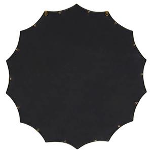 Grand miroir mural doré festonné - Miroir décoratif géométrique étoilé à 16 branches - Product Image 6