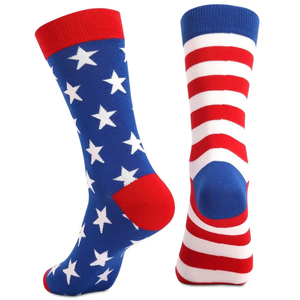 Calcetines con Diseño de la Bandera Americana, Rayas Rojas, Blancas y Azules, Estampado de Estrellas, Transpirables, Tejidos, Casuales, para Adultos, Calcetines de Verano con Diferentes Diseños - Product Image 4