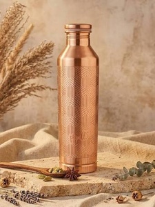 Bouteille isotherme portable en cuivre massif de qualité supérieure, écologique, avec couvercle à poignée, isolation thermique 24 heures, faite à la main, grande taille - Product Image 4