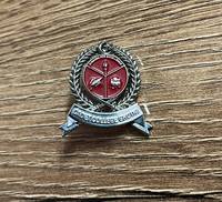 Pin Keselamatan Retro dari Paduan Seng Berlapis Enamel, Lencana Bahu Logo Kustom, Pin Kerah Ramah Lingkungan Bebas Nikel untuk Hadiah Seragam