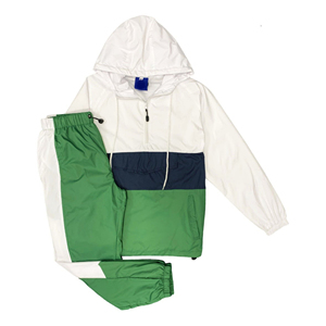 Ensemble veste et pantalon résistant à la pluie avec capuche, cordon de serrage amovible à la taille, poches zippées, coupe-vent, survêtement - Product Image 4