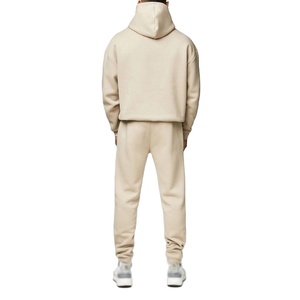 Survêtement à capuche en coton biologique unisexe Ensemble de survêtement personnalisé pour hommes avec technique de lavage Ensemble de jogging personnalisé Ensemble de survêtement pour hommes - Product Image 2