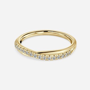 Anillo de Boda Personalizado de Oro Amarillo de 14K con Banda Cruzada y Diamante Cultivado en Laboratorio de 3CT, Fabricante OEM ODM - Product Image 5