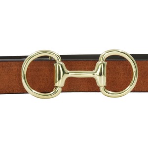 Cinturón de Gamuza con Hebilla de Metal Dorado, Diseño Clásico para Mujer y Hombre, Estilo Ecuestre, Cinturones y Accesorios de Cuero Genuino - Product Image 1