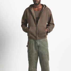 Sudaderas con Capucha Personalizadas al por Mayor para Hombre, 100% Algodón de Alto Gramaje, Fabricantes de Ropa Urbana con Estampado Personalizado, Sudadera con Cremallera de 500 g/m² para Hombre - Product Image 2
