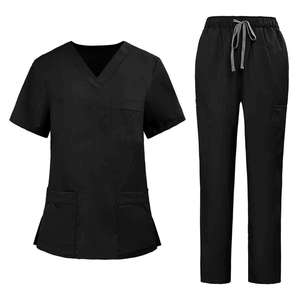 Custom <b>Women</b> Medical Scrub Sets Cotton Polyester Eco Friendly Woven Fabric Blouses Shirts Doctor <b>Nurse</b> Hospital Uniform - Product Image 3